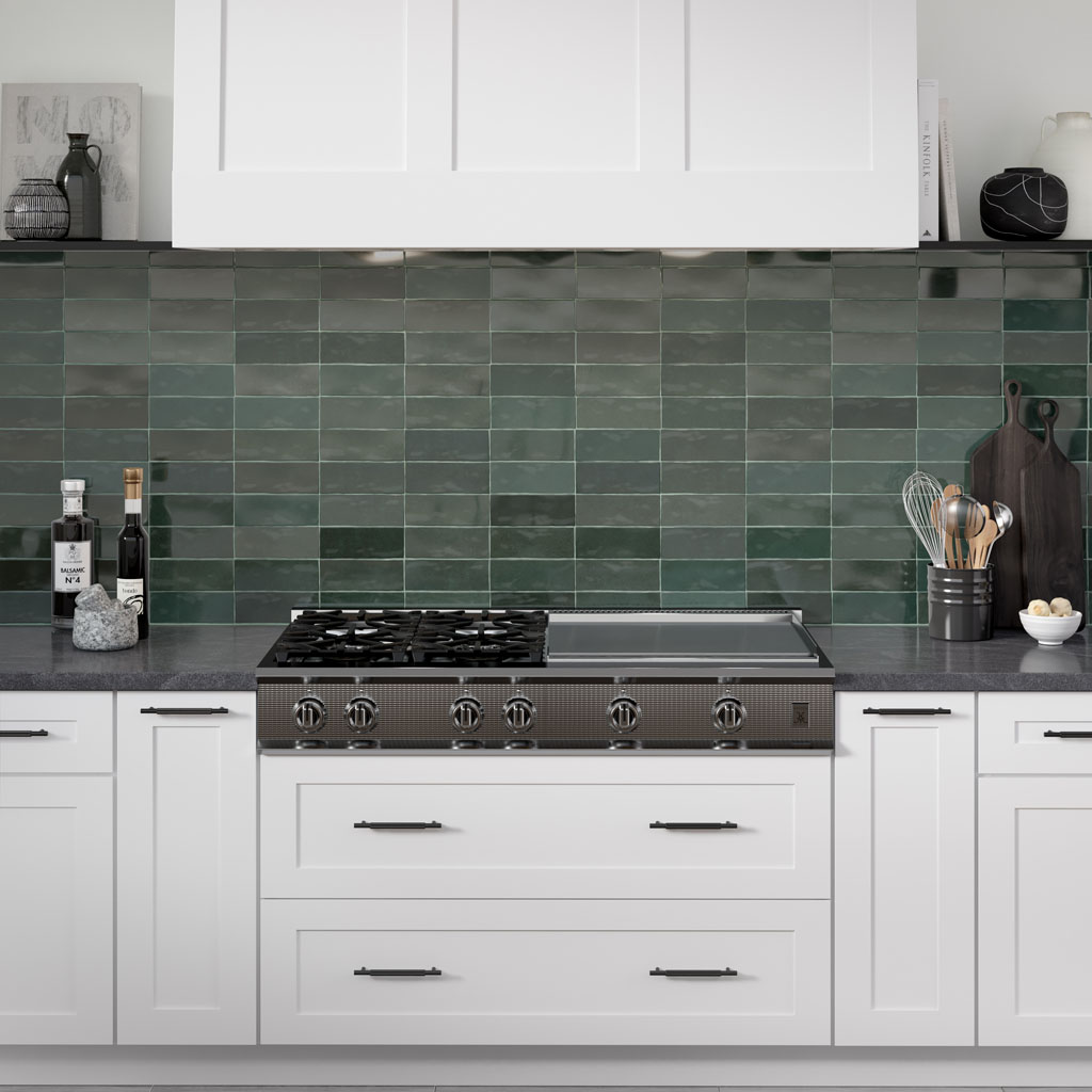 Passion™ Verde tile with Botanical grout
