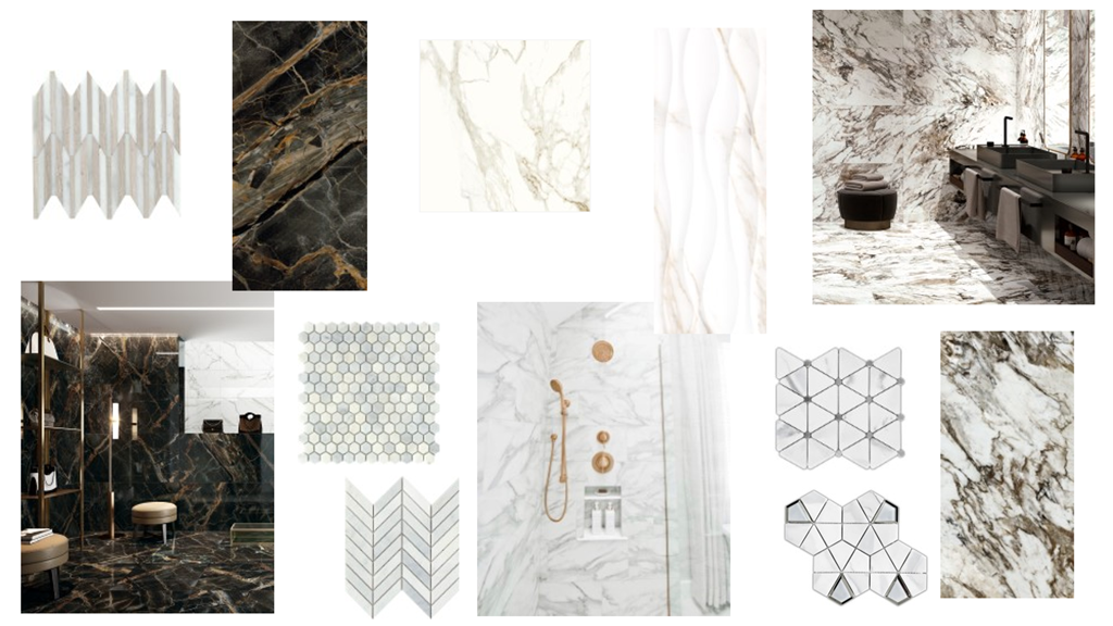 marble effects for a feeling of luxe
