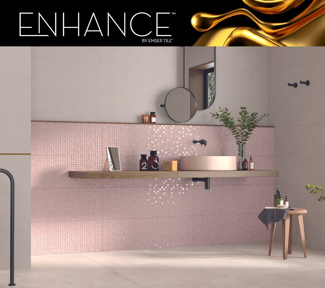 ✨✨Introducing Enhance ™ ✨✨
Our curated collection that provides endless opportunities to Design Beyond Limits.

Enhance offers a vast selection of colors and styles making every installation as unique as its owner. Plus, with special features such as R11 Anti-Slip and EmGuard™ Anti-Microbial finishes, this collection is a remarkable example of functionality fusing with design.

Link in bio for the full collection offering countless styles and possibilities! Check out our Enhance Highlight to learn the names of some of the products in this collection. 😍🙌🏼 

(Pictured: Sparkle Square) 
#emsertile #newcollection